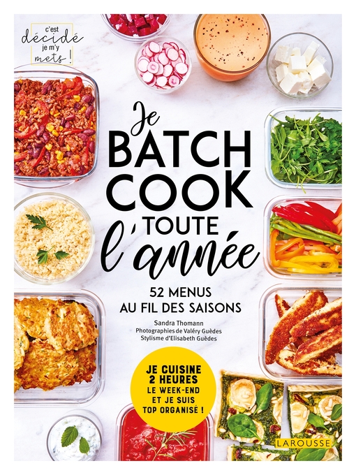 Cover image for Batch cooking pour toute l'année